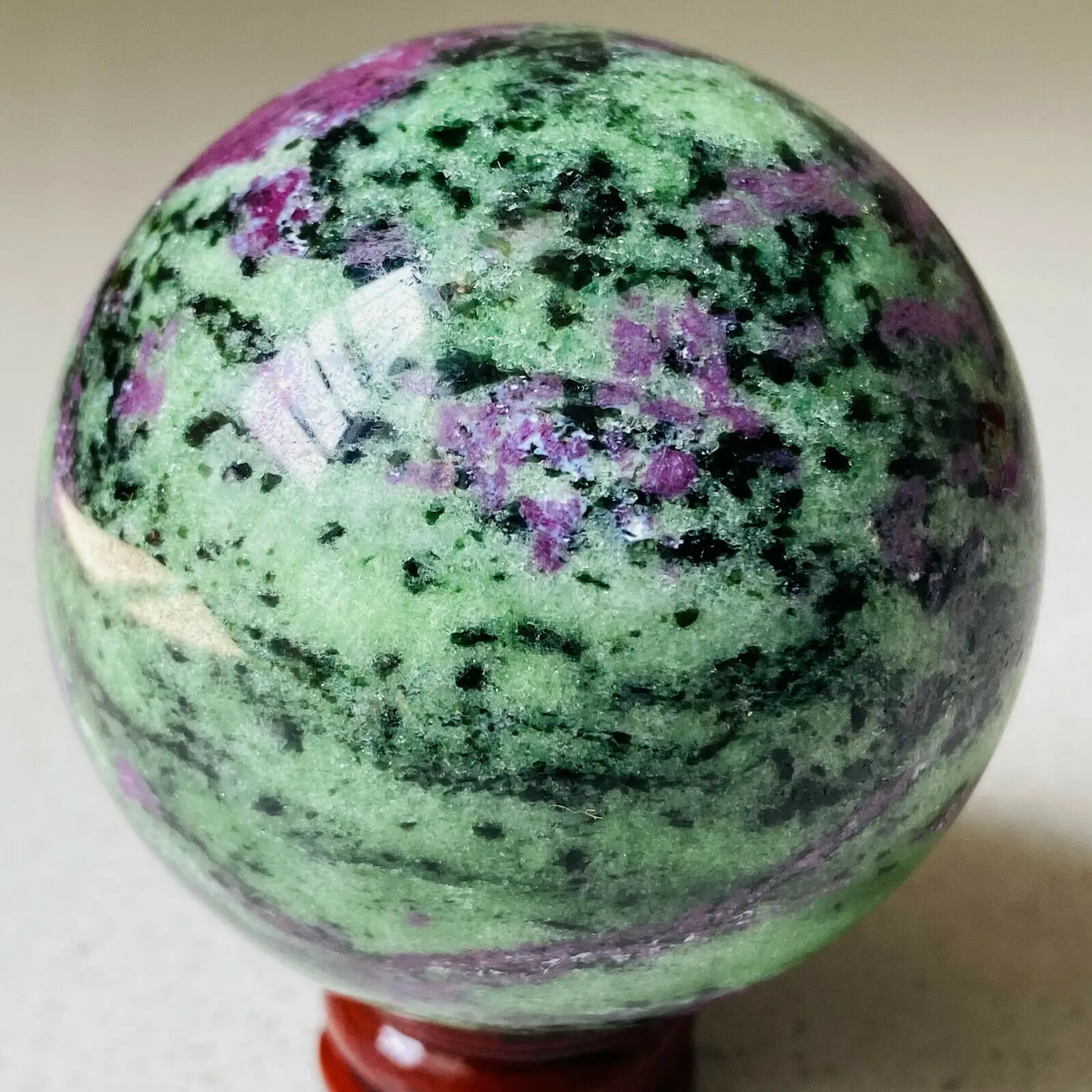 50-55mm Natural red green treasure Hand-polished ball | Дом и сад