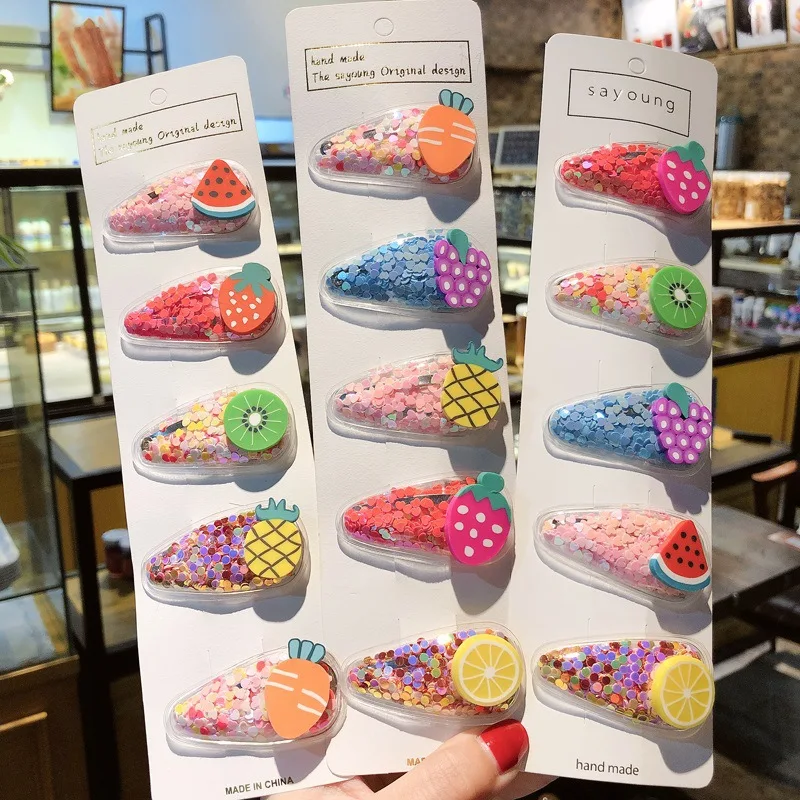 2 шт. детские заколки для волос в виде фруктов| |