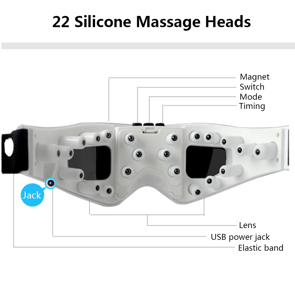 

Electric Eye Massager Therapy Vibration Relieves Fatigue and Dark Circles Child Acupressure Eye Care Instrument USB Rechargeable