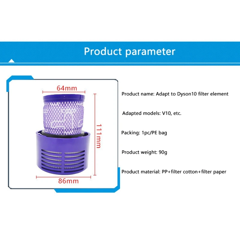 

4Pcs Replacement Filter for Dyson V11 SV14 with 2Pcs Soft Roller Brush for Dyson V7 V8 V10 V11