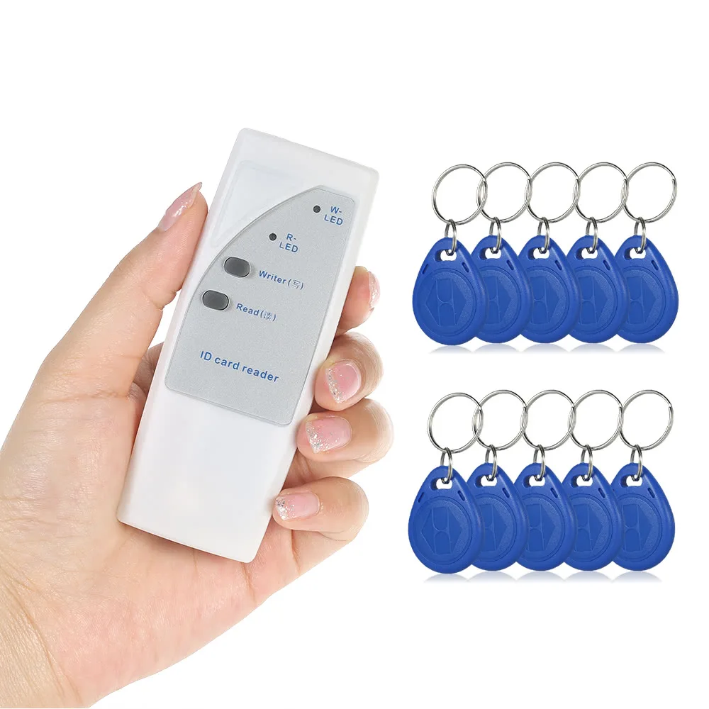 

Handheld 125KHz EM4100 ID Card Reader Copier Writer Duplicator + 10pcs Tags