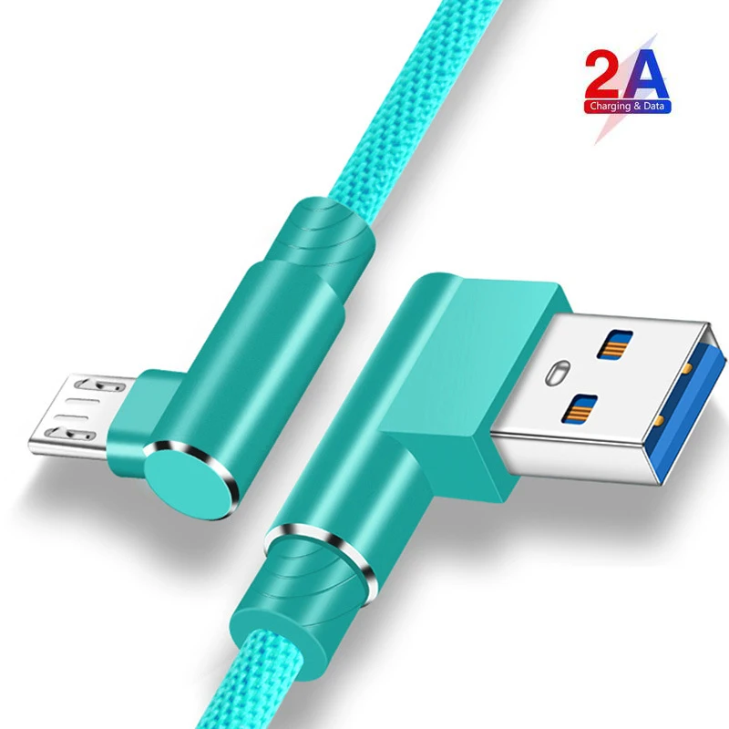 Новый зарядный кабель 1 м/2 м/3 м 90 градусов USB-кабель для iPhone 11X8 7 6 Plus Micro USB и Type-C C |