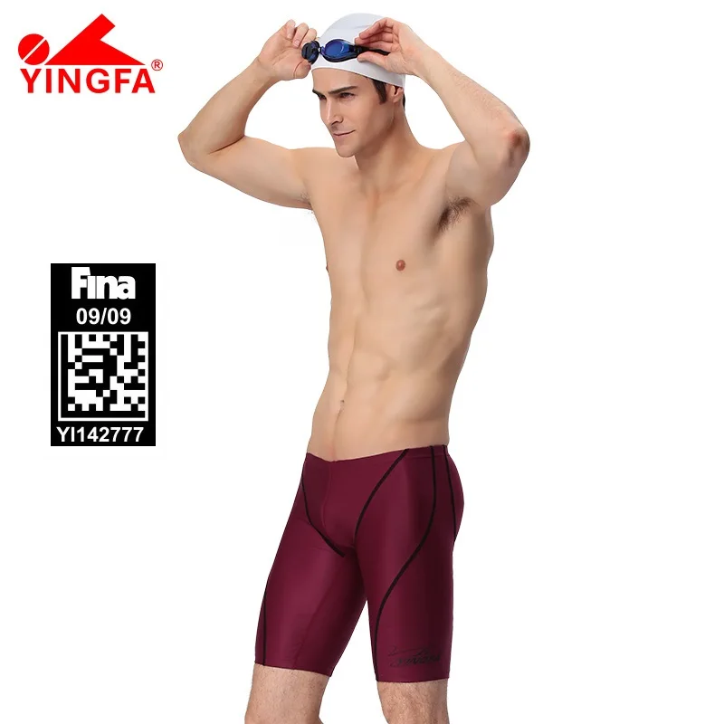 Высококачественные мужские купальники Yingfa, сертифицированные купальники Fina, водонепроницаемые хлоростойкие плавательные штаны для мальчиков