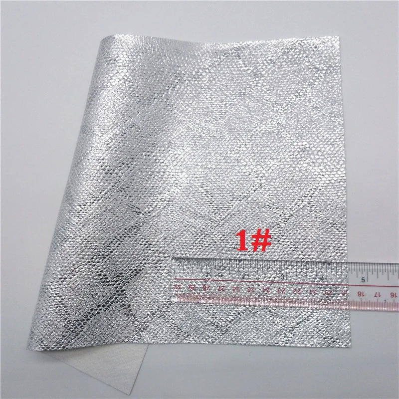 1 Glitterwishcome 21X29 см A4 размер винил для бантов Металлическая Змея питон синтетическая искусственная кожа простыни для бантов, GM622B - Цвет: 1