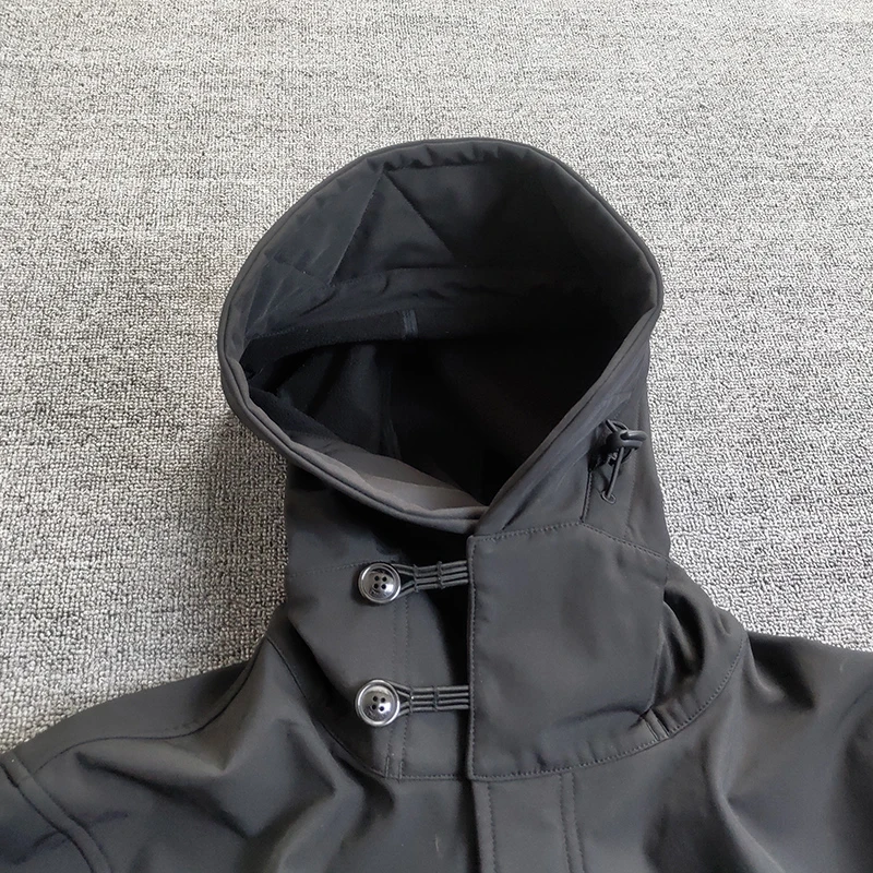 

CPTOPSTONEY COMPANY In autumn winter plush and thickened long windbreaker mens jacket is European and American styl Plush coat