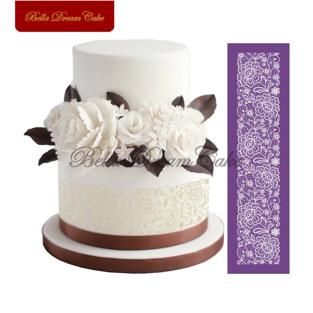 Цветы Ткань торт сетки трафареты для форма свадебного торта Кондитерские