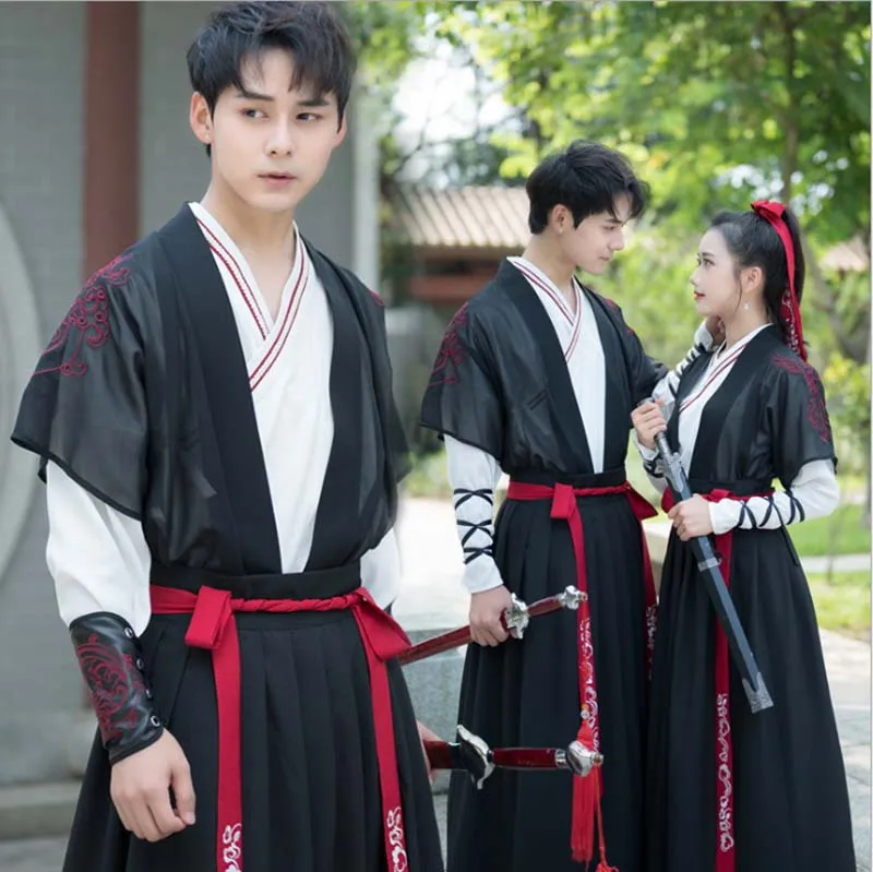 Китайские пары Hanfu старинное винтажное традиционное платье на Хэллоуин для