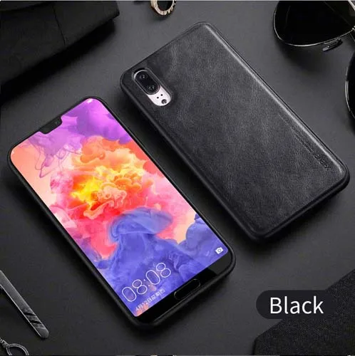 black phone case Для huawei P30 Pro чехол X-Level мягкая роскошная кожаная защитная задняя крышка для huawei P20 Pro Чехол для huawei mate 20 Pro Funda - Цвет: black phone case