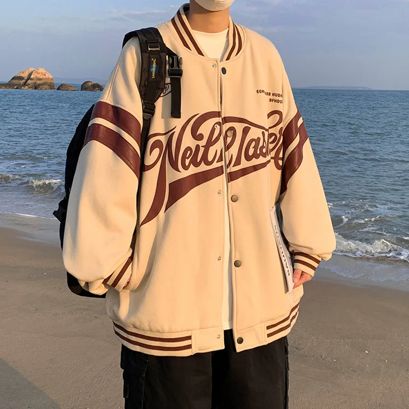 Креативная бейсбольная Униформа с алфавитом для старшей школы Мужская