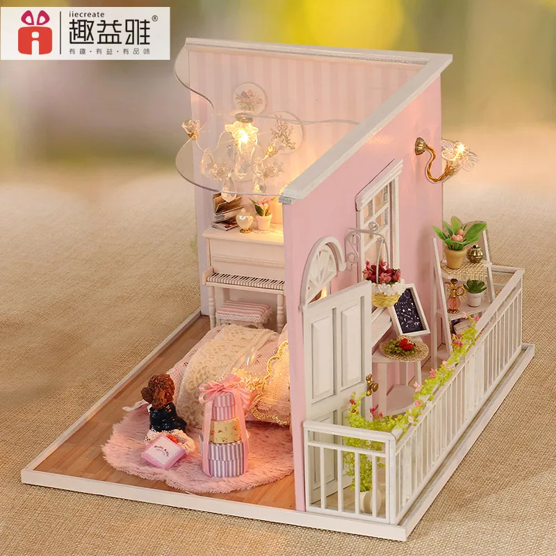 3D кукольный домик DIY миниатюрный деревянный собранный вручную модель мебели