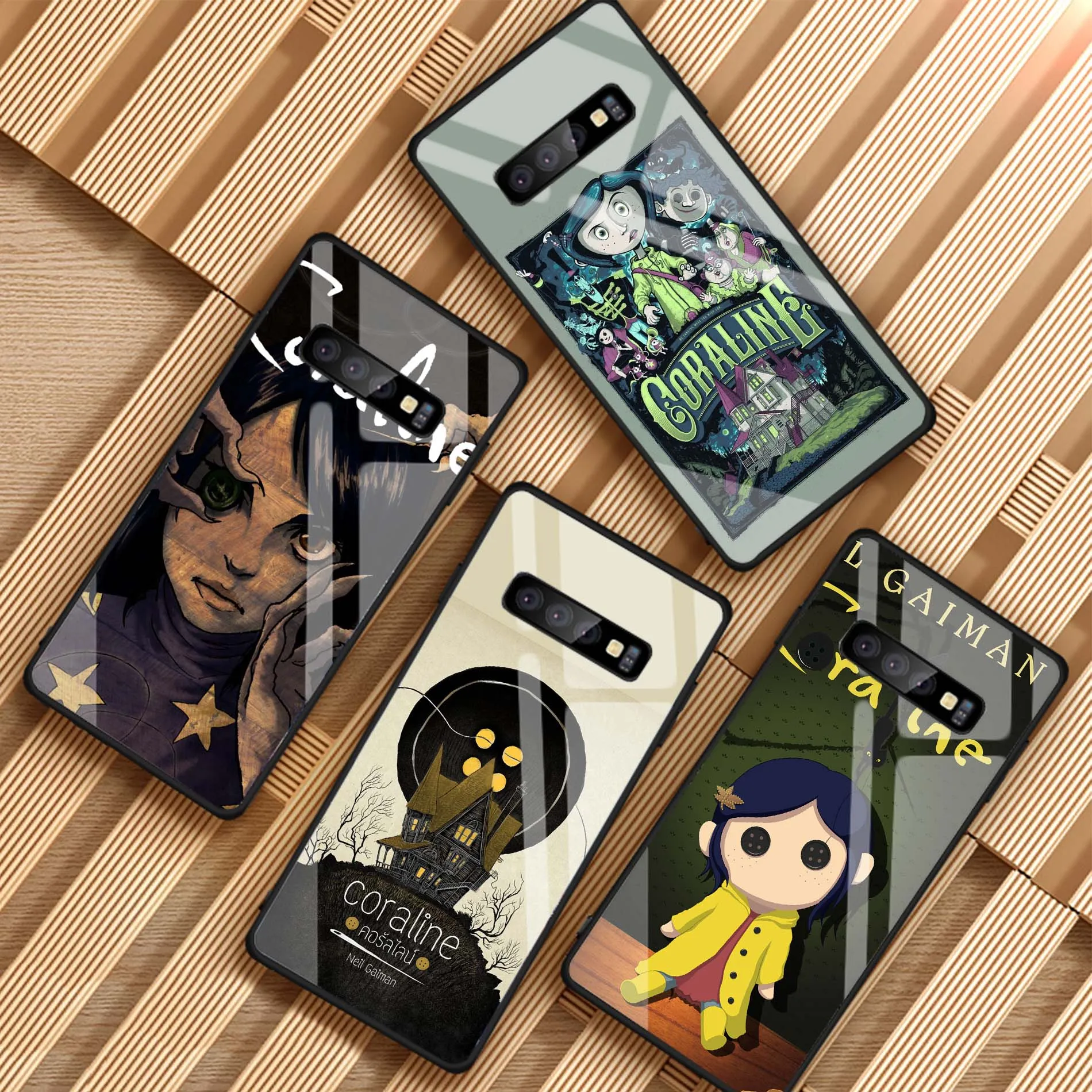 Винтажный чехол Coraline из закаленного стекла для телефона Samsung Galaxy A6 A6S A8 J6 J8 2018 NOTE 8 9