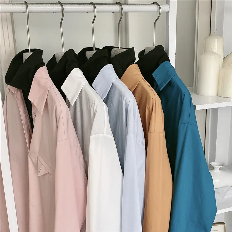 

Fake Two Pullover Black bottoming Shirt And Blouses Shirt Long sleeve top Vintage Blouse Women White Lady Female Shirts 718E