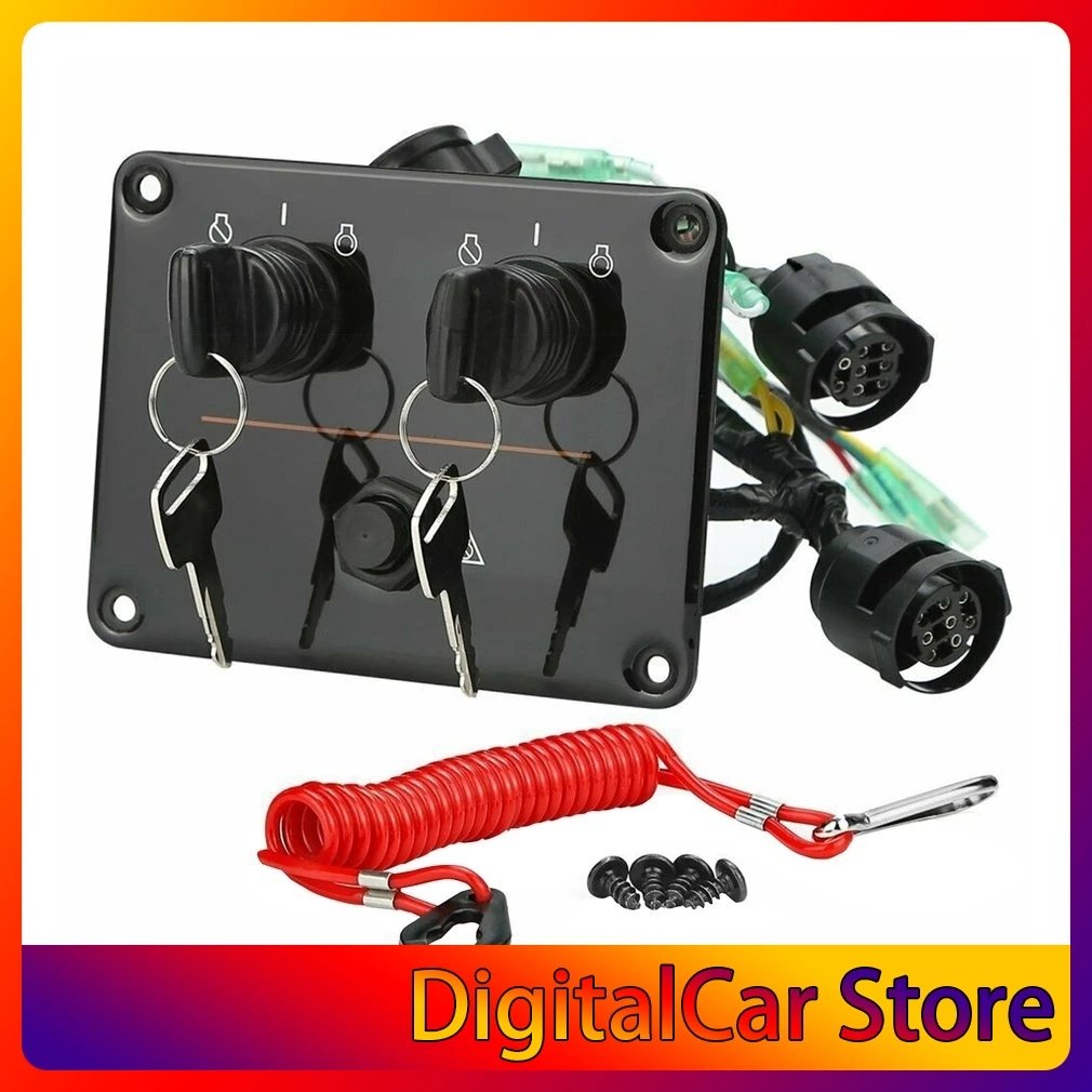 

Панель с двумя кнопками управления для подвесного двигателя 6k1-82570-13-00, сменные детали двойного переключателя зажигания