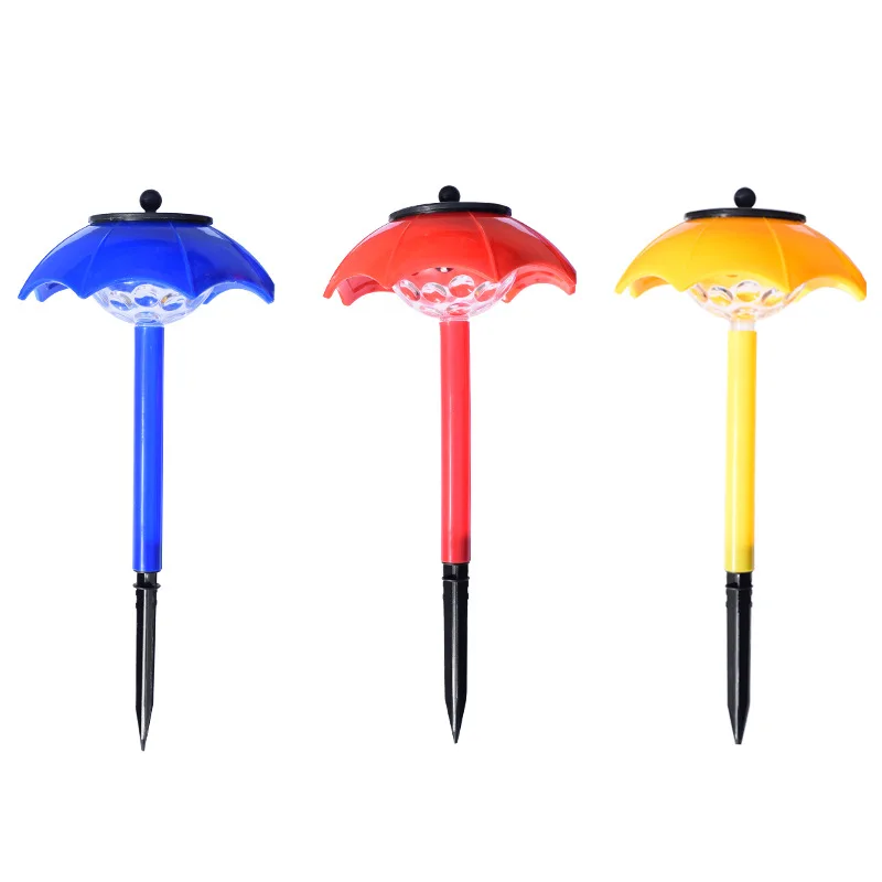 LED Waterproof ABS Solar Umbrella Light Color Gradient Flashing Outdoor Lawn Courtyard Garden Underground Scenery Li | Лампы и