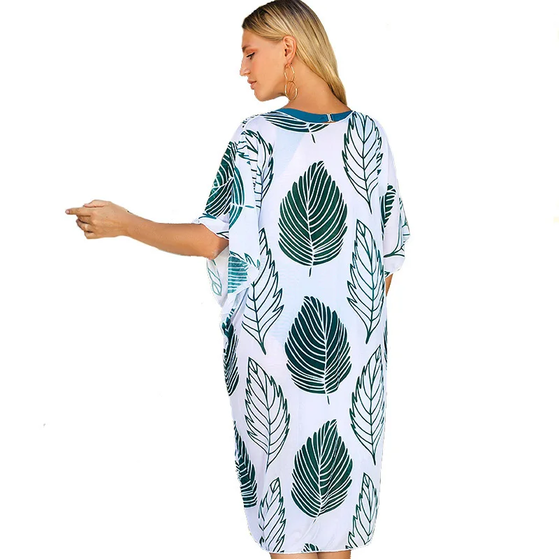 

New Women's Blouse Popular Beach Sun Protection Clothing European and American Sexy Loose Beachwear