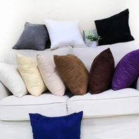 40x40cm suede fabric pillowcases sofa cushion cover solid color throw pillow case for living room bedroom car home decorative