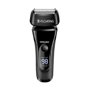 Бритвенный станок для мужчин, перезаряжаемый через USB, электробритва, быстрая зарядка за 1 час, тройное плавающее 3d-лезвие, для сухого и влажного бритья, моющееся