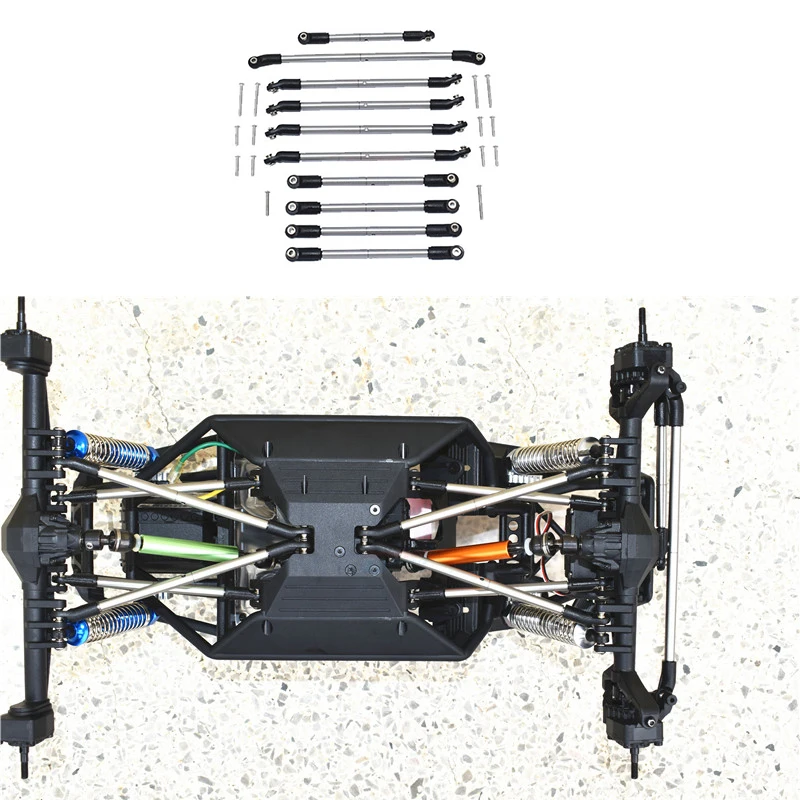 

for Axial Capra 1.9 UTB AXI03004 1/10 RC Crawler Parts Stainless Steel Adjustable Full Set Tie Rod Pull Rod Link Linkage