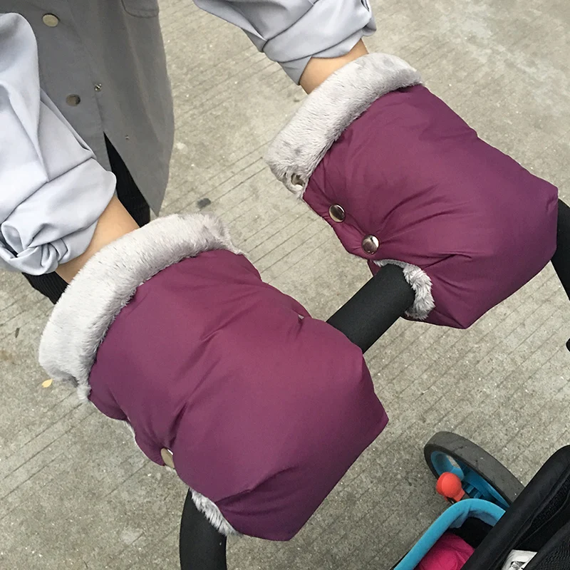 

Winter Warm Baby Stroller Gloves Extra Thick Stroller Hand Muff Waterproof Anti-Freeze Hand Cover For Carriage Pushchair Pram