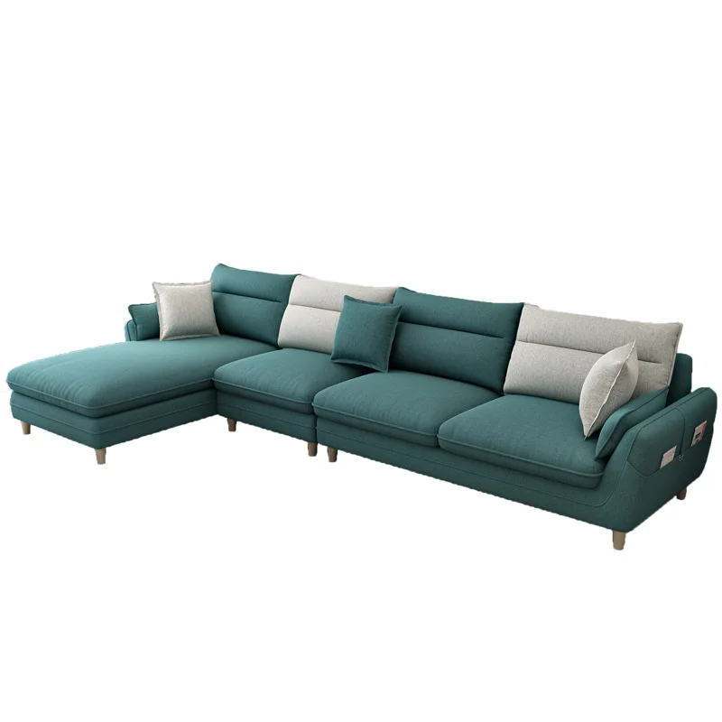

123 sofa combination modern minimalist living room size three-person latex corner sofa furniture