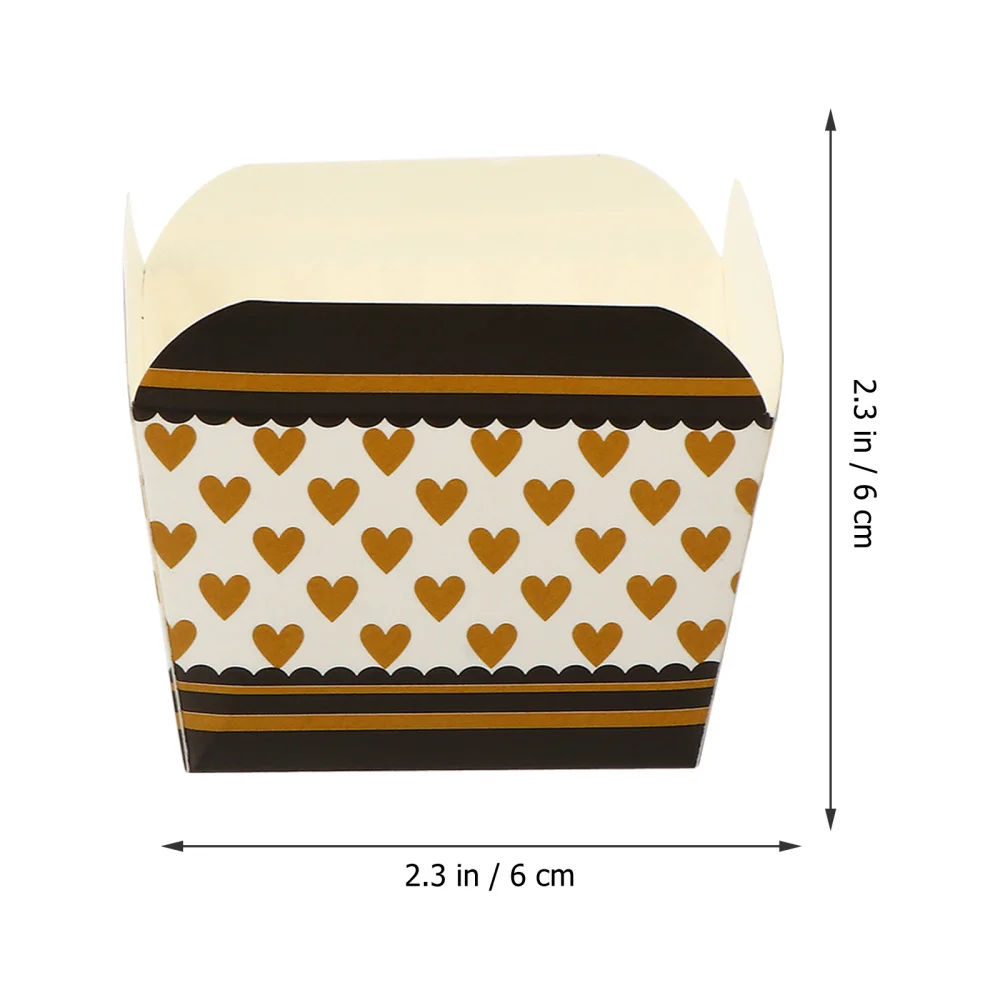 

100pcs Square Disposable Cake Holders Heat-resistant Paper Cups Baking Accessory