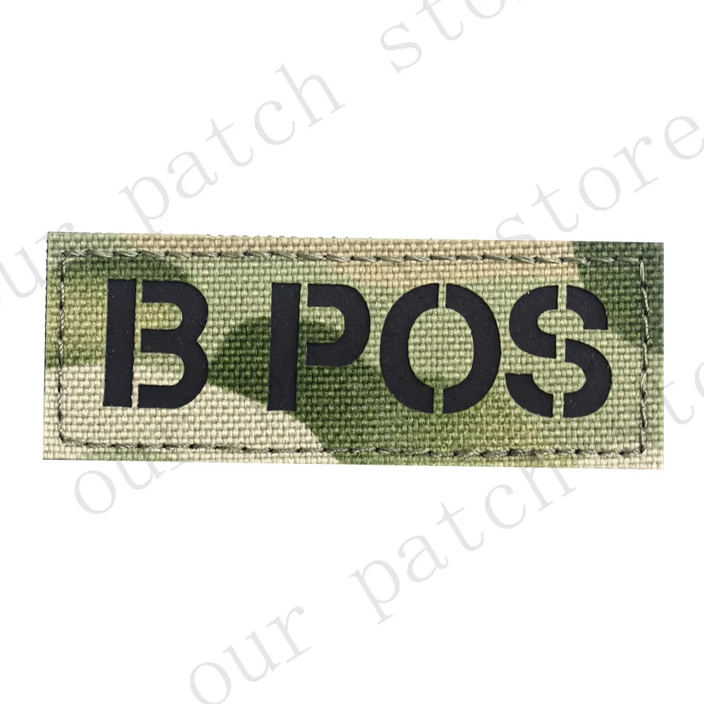 Крови Тип A B O AB POS инфракрасный обратный Тактический Военный Патч сp Multicam чехол