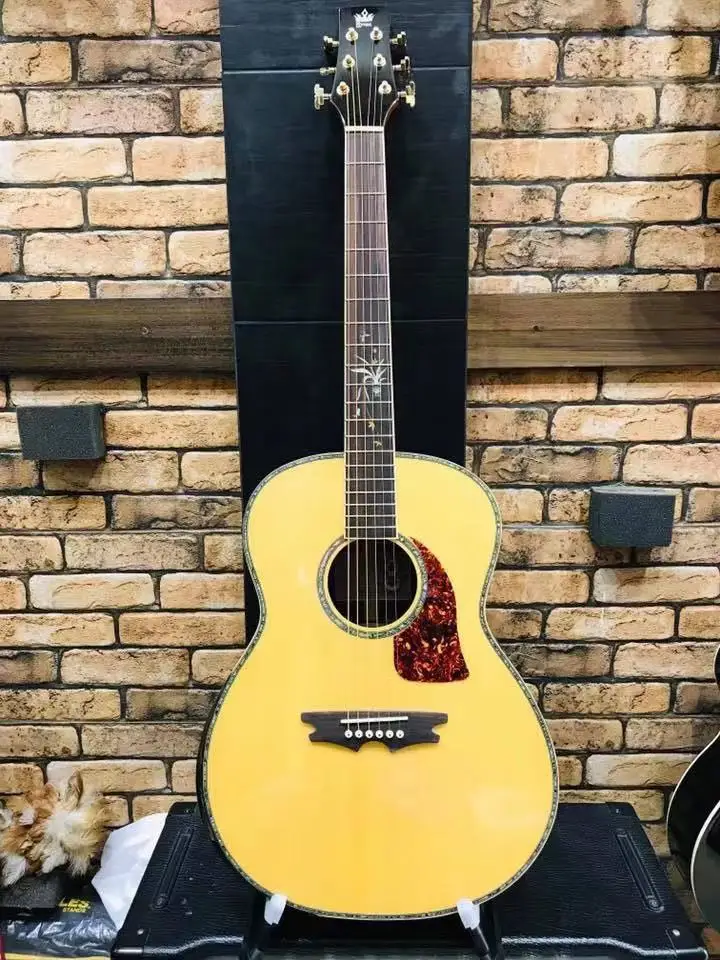 Бесплатная доставка профессиональная твердая 41 дюймовая Акустическая гитара