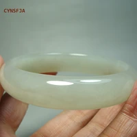 cynsfja new real rare certified natural hetian jade nephrite womens lucky amulets jade bracelet bangle high quality best gifts