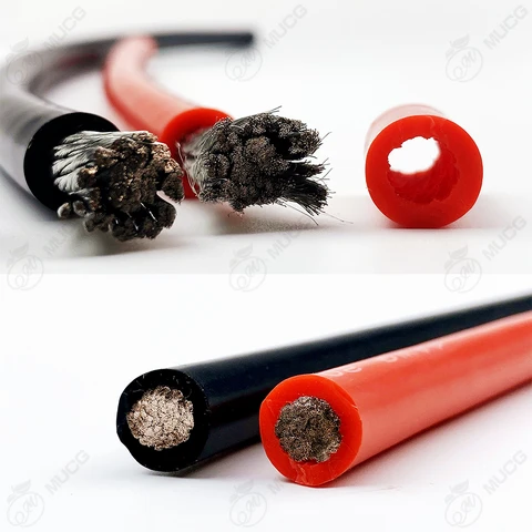 MUCG Силиконовый кабель 10AWG 8AWG 6AWG 4AWG 2AWG - Красный и Черный — фото модели