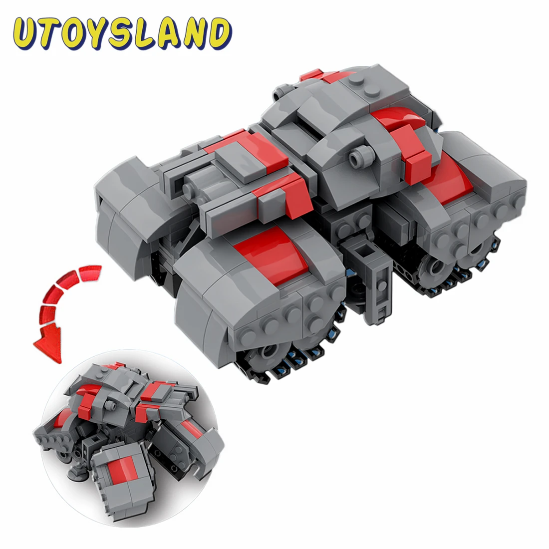 300 шт Мпц осадного танка Кирпичи Модель мелких частиц строительные блоки