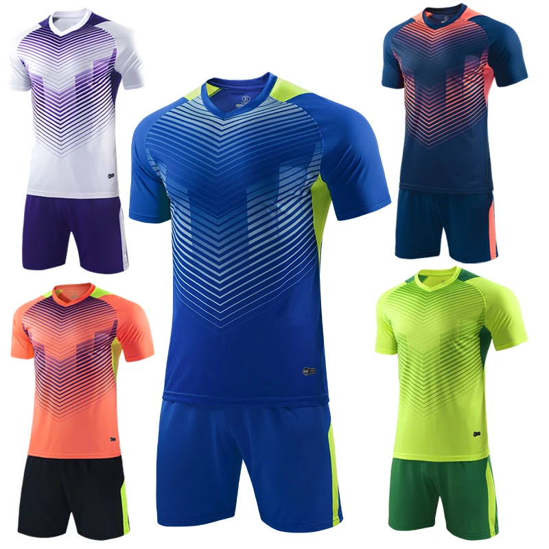 Мужская футбольная форма с коротким рукавом синяя Футбольная для взрослых