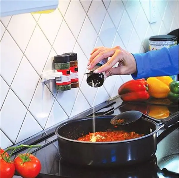 4 шт./лот держатель для кухонного шкафа бутылок с специями зажим специй