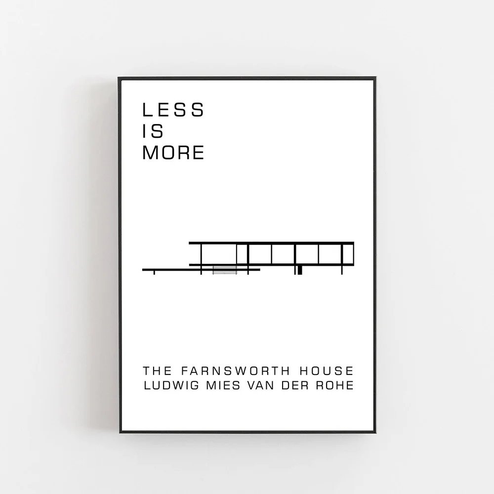 architectural bauhaus posters ludwig mies van der rohe prints farnsworth house berlin wall art canvas painting home decor free global shipping