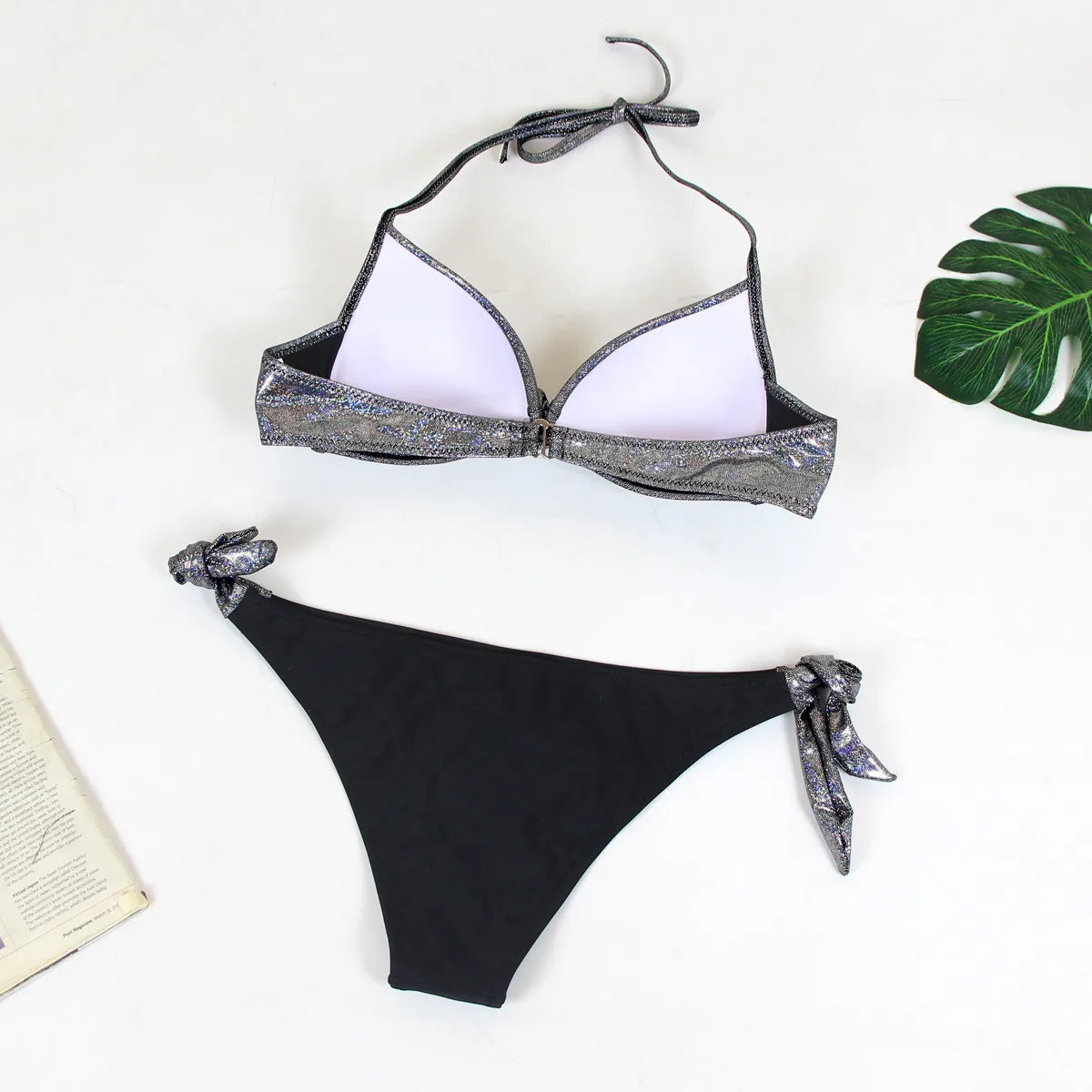 

Women's Swimming Suit 2021 Women Sequined Patchwork Swimwear Beach Push Up Bikini Set Brazilian Swimsuit bathing suit women