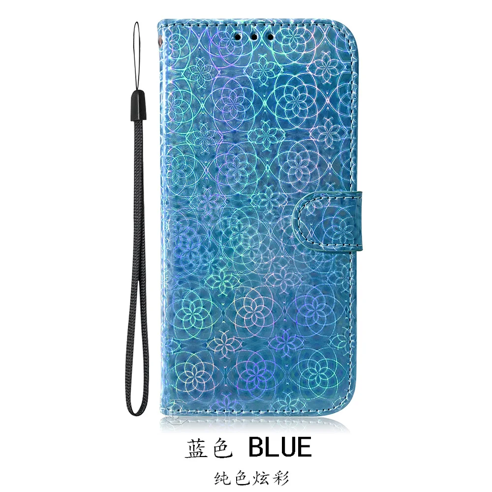 Блестящая Обложка для huawei Y6 Prime Y6Prime ATU-L31 слот для карт чехол для телефона для huawei Y 6 Prime ATU L31 L42 чехол сумка - Цвет: Blue