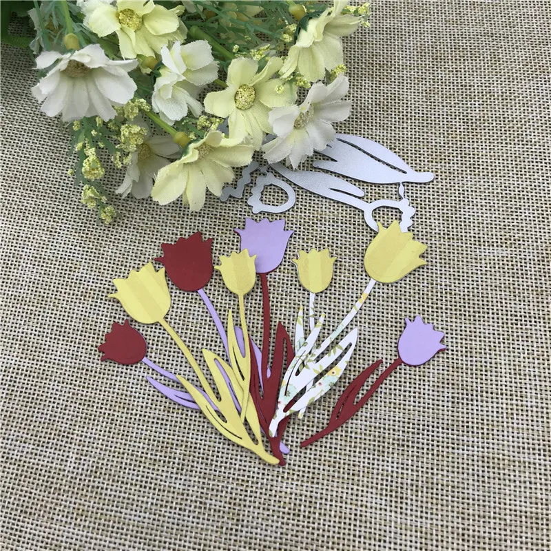 

2pcs rose flower Metal Cutting Dies Stencils For DIY Scrapbooking Decorative Embossing Handcraft Die Cutting Template