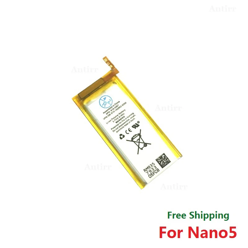 Batería de repuesto Original para ipod Nano5, 5G, 5ª generación, MP3, li-polímero, baterías recargables Nano 5 616-0467