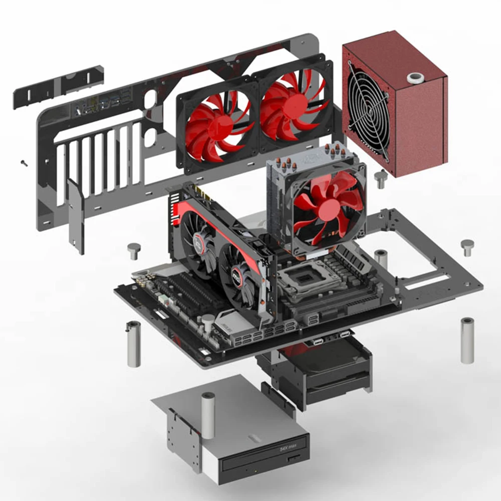 Акриловый чехол для компьютера сделай сам игрового с водяным охлаждением