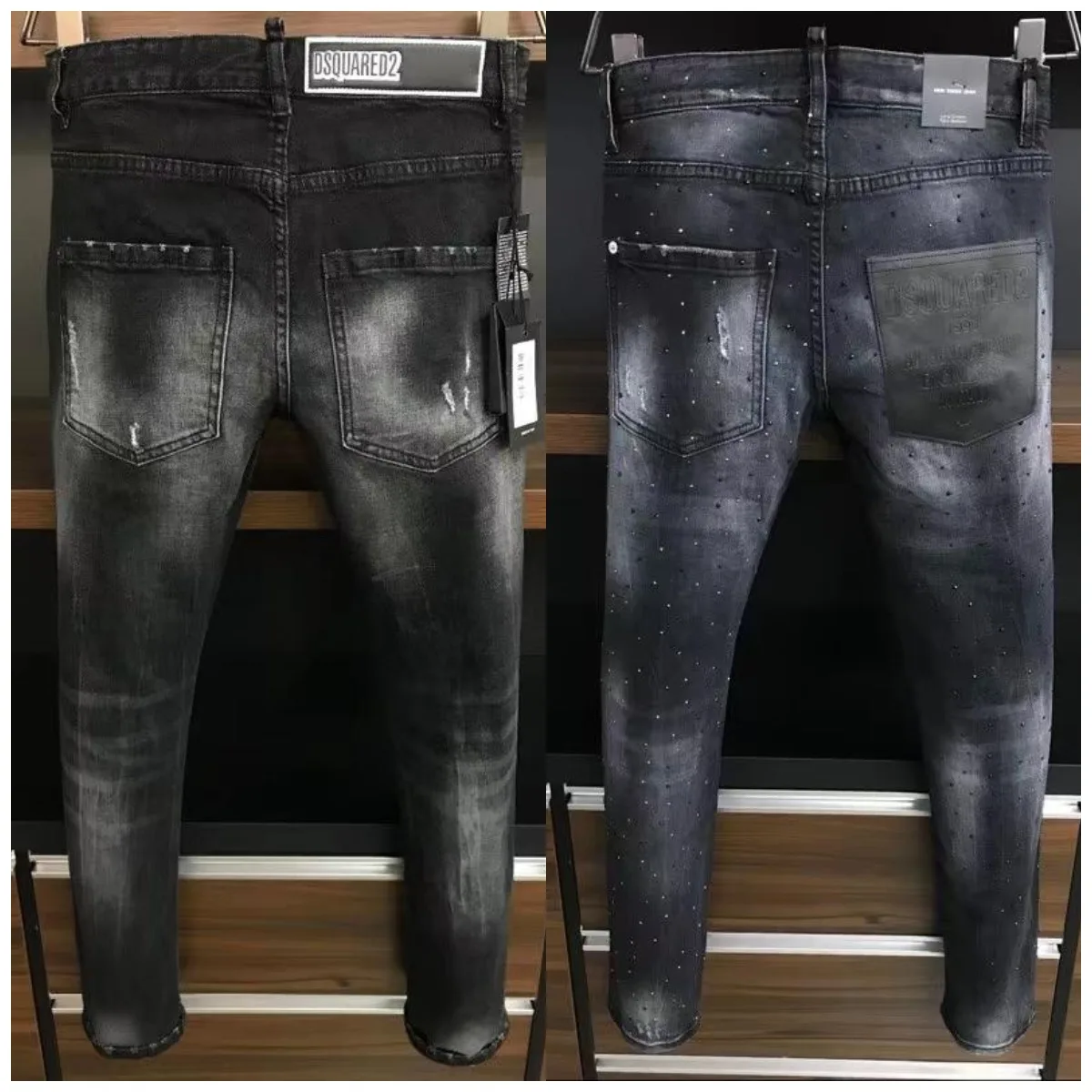 2021 модные трендовые патчи Dsquared2 с рисунком в горошек мужские мотоциклетные