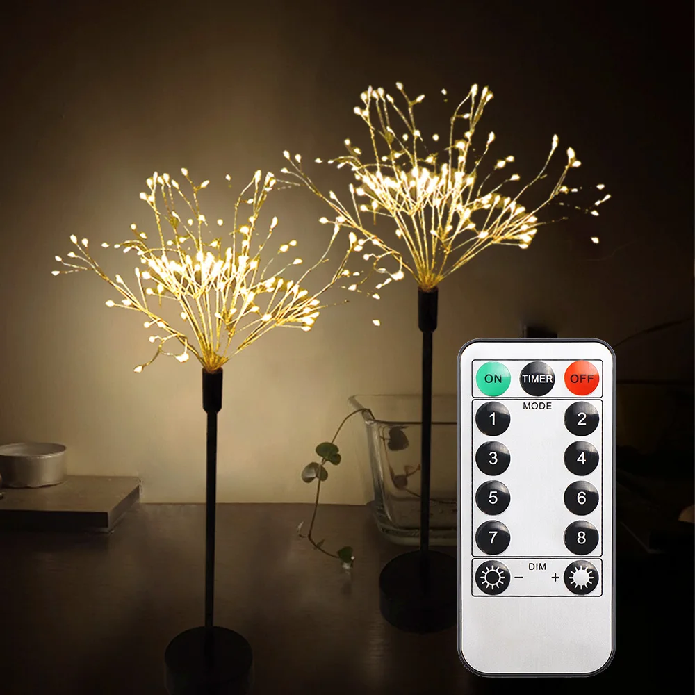 120 светодиодный Светодиодный s гирлянды 8 режимов Гирлянда DIY Starburst огни Фейерверк
