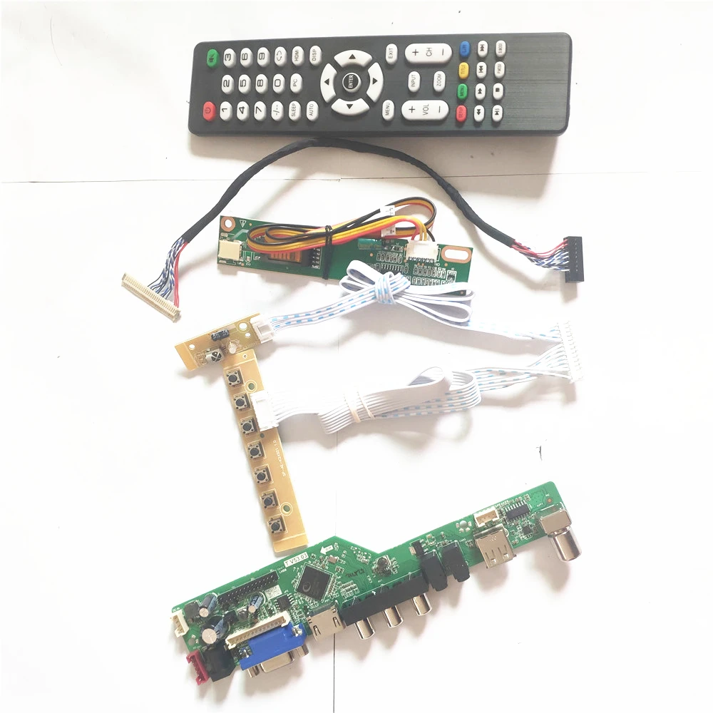 Для QD12TL01 QD12TL02 LCD T.V53 инвертор для платы + пульт клавиатура HDMI-совместимый VGA AV USB RF