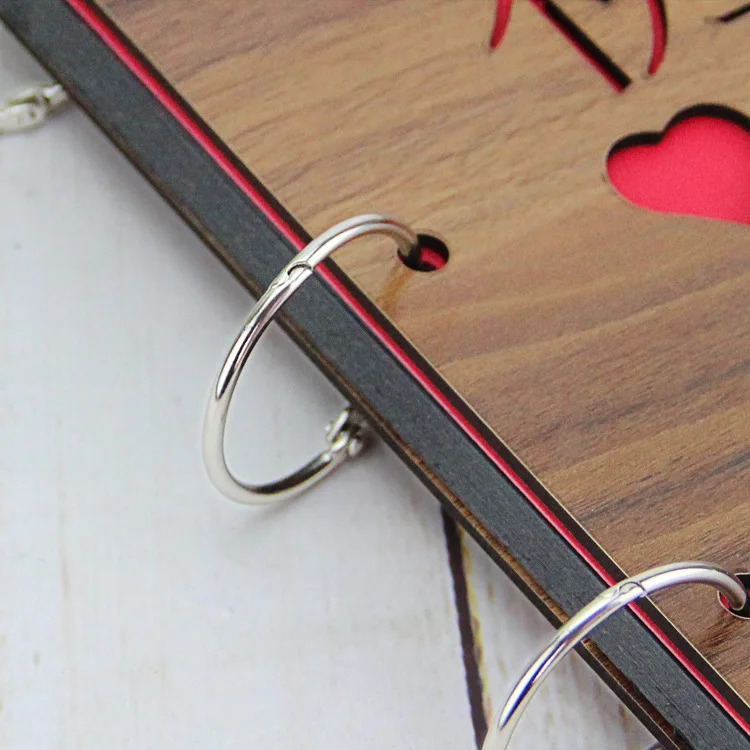 Фотоальбомы 8 дюймов горячее красное дерево обложки альбомы ручной работы