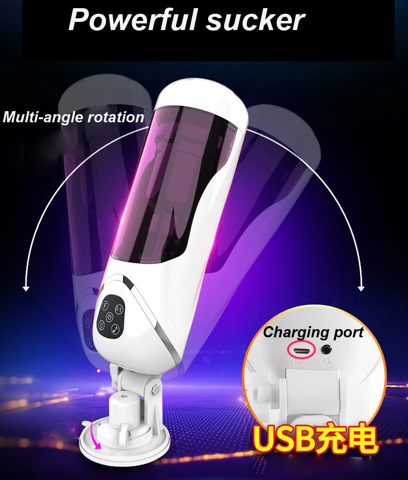 Интеллигентая (ый) телескопическая вращающаяся хэндс-фри для мужчин мастурбатор