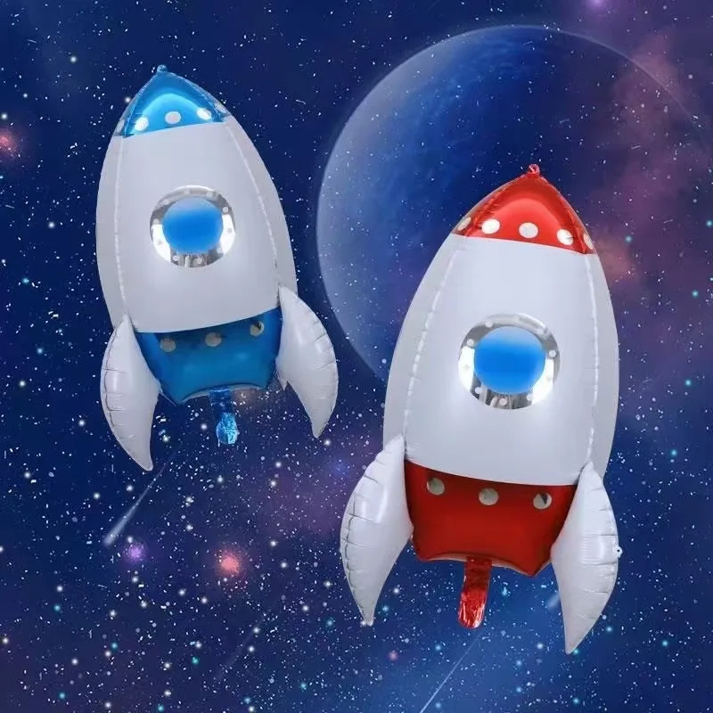 Новый 22 дюймовый 4D мультфильм фантастика воздушный шар ракета Детские вечерние