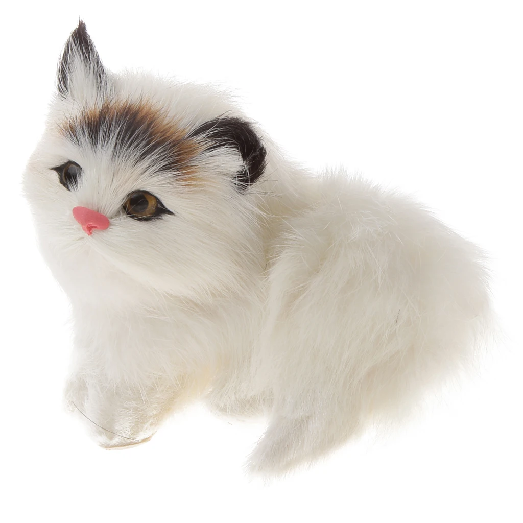 Милый реалистичный кот игрушки пушистый интерьер орнамент детские подарки