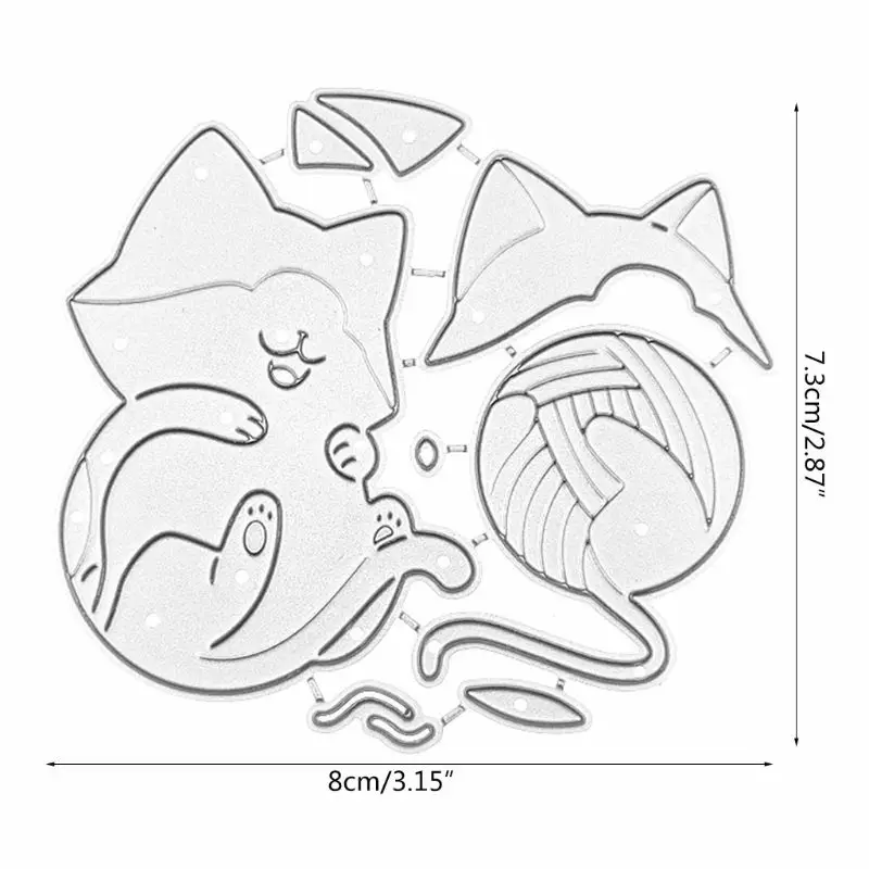 

Wool Cat Metal Cutting Dies Stencil Scrapbooking DIY Album Stamp Paper Embossing 87HA
