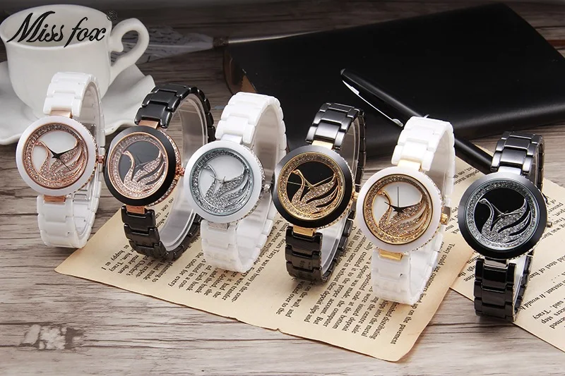 Модные высококачественные керамические часы женские повседневные