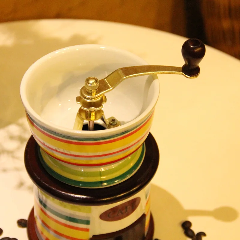 Ретро ручные мельницы Керамическая ручная кофемолка бытовая шлифовальная