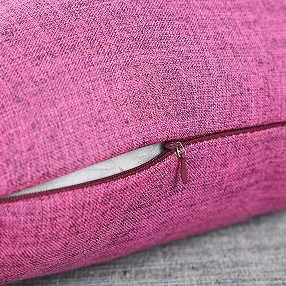 Простые Модные льняные наволочки для диванных подушек кафе дивана однотонные