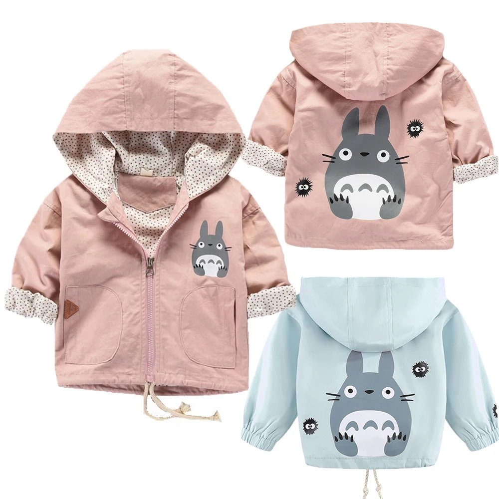 Manteau de printemps pour garçons et filles  veste à capuche de dessin animé Totoro pour enfants